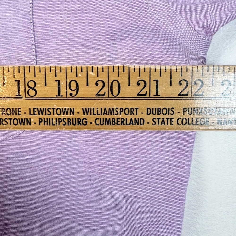 Jos A Bank 1905 Shirt Men Large Purple Excellent Tailored Fit Button Down Oxford - Picture 3 of 12